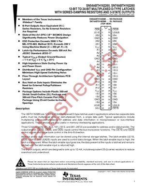 SN74ABTH162260DL datasheet  